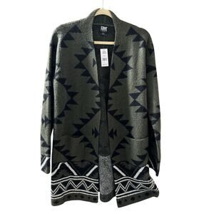 Frye Pendleton type look sweater WITH TAGS NEW Green black